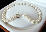 10mm South Sea Shell Pearl Round Beads Necklace 18''