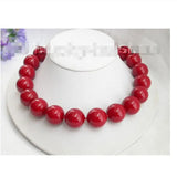 12mm South Sea Red Shell Pearl Necklace 18'' Heart Clasp