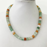 Natural Jade Stone Necklace Vintage Jewelry Beaded Chain Choker