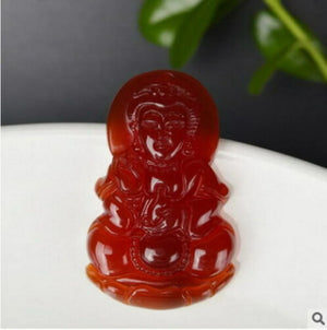 Rare Agate Hand Polished Laughing Jade Pendant