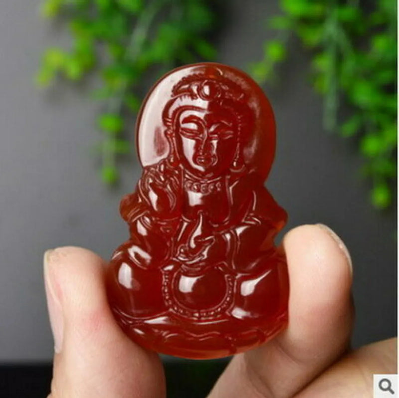 Rare Agate Hand Polished Laughing Jade Pendant