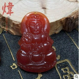 Rare Agate Hand Polished Laughing Jade Pendant