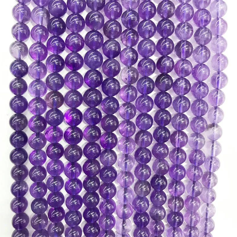 Brazil Purple Amethyst Beads for Jewelry Making DIY Bracelet Necklace