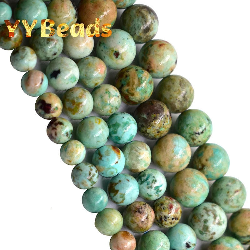 Natural Peru Turquoise Beads 6 8 10mm Round Loose Stone Beads