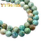 Natural Peru Turquoise Beads 6 8 10mm Round Loose Stone Beads