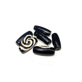 Rare Patterns Spiral 12*25mm Natural Agate Amulet Dzi Beads 6pcs/lot