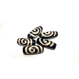 Rare Patterns Spiral 12*25mm Natural Agate Amulet Dzi Beads 6pcs/lot