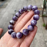 12mm Dream Stripe Amethysts Bracelet