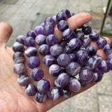 12mm Dream Stripe Amethysts Bracelet