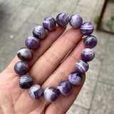 12mm Dream Stripe Amethysts Bracelet
