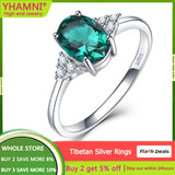 Zultanite Tanzanite Gemstone Ring 925 Silver Artificial Emerald Wedding