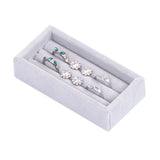 Gray Velvet Ring Tray Jewelry Earring Necklace Organizer