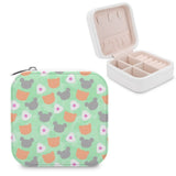 Rotatable 4-Layer Jewelry Storage Box: Rat, Cat, Rice Anime Design