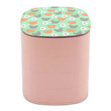 Rotatable 4-Layer Jewelry Storage Box: Rat, Cat, Rice Anime Design