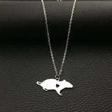 Rat Charm Necklace Personalized Pet Pendant Women Animal Jewelry YP6070