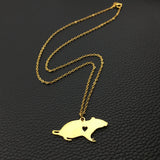 Rat Charm Necklace Personalized Pet Pendant Women Animal Jewelry YP6070