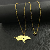 Rat Charm Necklace Personalized Pet Pendant Women Animal Jewelry YP6070