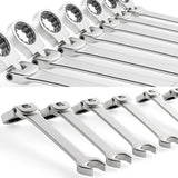 Ratchet Spanner Wrench Set 8-22mm Gear Ring Ratcheting Combination Wrench Kit