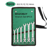 Ratchet Spanner Wrench Set 8-22mm Gear Ring Ratcheting Combination Wrench Kit