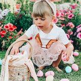 Rattan Bucket Bag for Kids & Adults, Beach Straw Bag