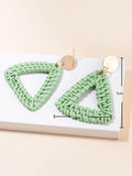 Rattan Geometric Drop Earrings ME024