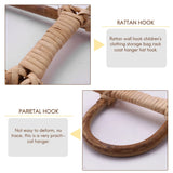 Rattan Wall Hooks Kids Garments Organizer Rack Clothes Hat Hanger