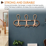 Rattan Wall Hooks Kids Garments Organizer Rack Clothes Hat Hanger