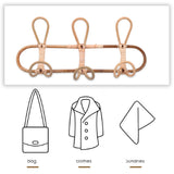 Rattan Wall Hooks Kids Garments Organizer Rack Clothes Hat Hanger