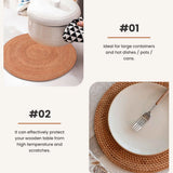 Rattan Woven Placemats,Heat Resistant Place Mat,Trivets 40cm
