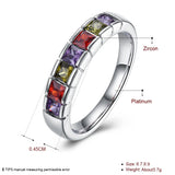 Silver Ring Red Green Purple Semi Precious Stone AR2114