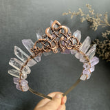 Raw Amethyst Crystal Crown Headband Hair Accessories Witch Gift