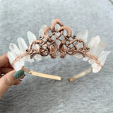 Raw Amethyst Crystal Crown Headband Hair Accessories Witch Gift