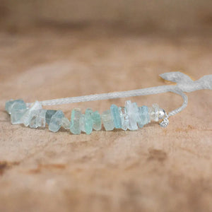 Raw Aquamarine Necklace, March Birthstone Jewelry