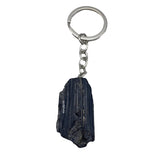 Raw Tourmaline Keychain Handbag Charm Natural Quartz Keyring