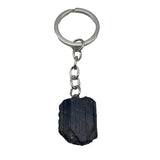 Raw Tourmaline Keychain Handbag Charm Natural Quartz Keyring