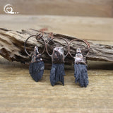 Raw Tourmaline Pendant Necklace Healing Gemstone