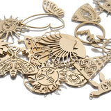 Raw Brass Sun Moon Charms for DIY Jewelry Making