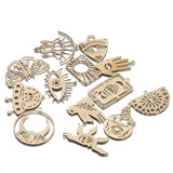 Raw Brass Sun Moon Charms for DIY Jewelry Making