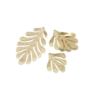 Brass Matisse Inspired Leaf Charms Pendant for Jewelry Making