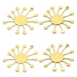Raw Brass Virus Charms Earrings DIY Jewelry Findings Pendants