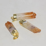Raw Citrine Yellow Druzy Stone Necklace Pendant for Women