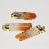 Raw Citrine Yellow Druzy Stone Necklace Pendant for Women