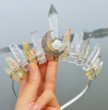 Crystal Headband Quartz Crown Rose Headband Jewelry Hair Accessories