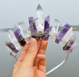 Crystal Headband Quartz Crown Rose Headband Jewelry Hair Accessories