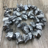 Crystal Quartz Silver Plated Point Beads for DIY Jewelry Making
