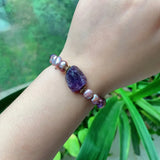 Amethysts Crystal Quartz Charm Freshwater Pearl Bracelets