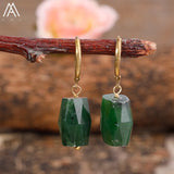 Raw Mineral Crystal Stone Earrings For Women Amethysts Dangle Earring Jewelry