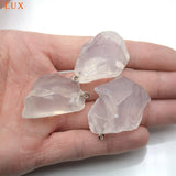 Large Raw Clear Quartz Pendant for Jewelry Making