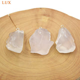 Large Raw Clear Quartz Pendant for Jewelry Making