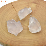 Large Raw Clear Quartz Pendant for Jewelry Making